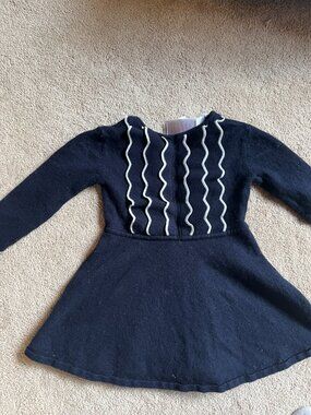 Jacadi Paris Navy Cotton & Wool Dress (Girls 3A)